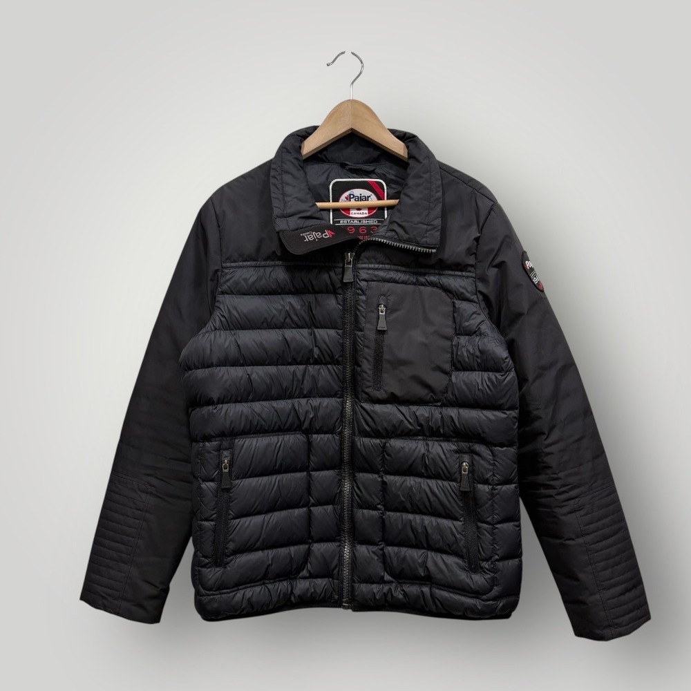 Pajar Canada Kyle Mens Black Down Puffer Jacket  550 Fill Power Medium